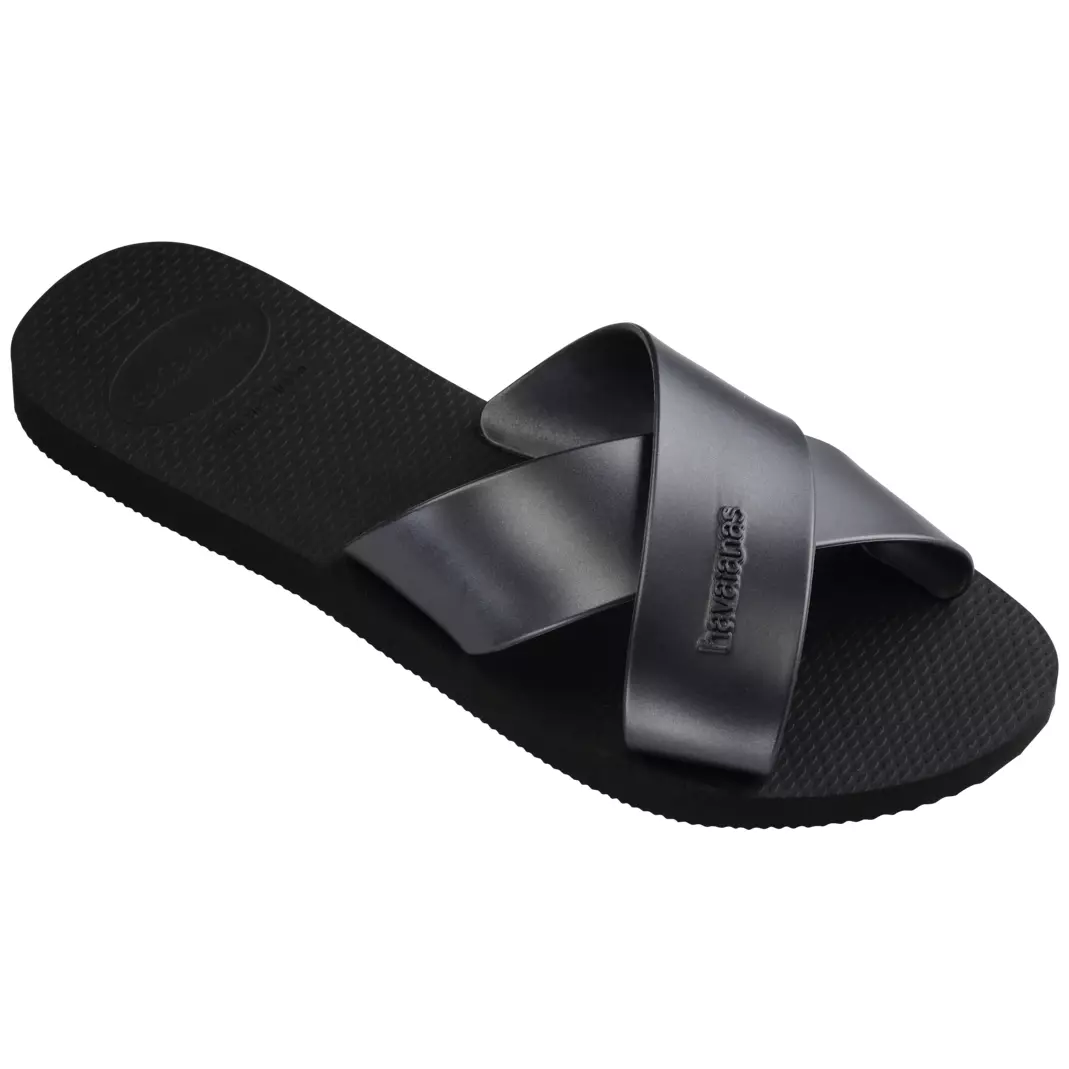 Havaianas 0090 Aqua Metallic Black - Sandal Wanita