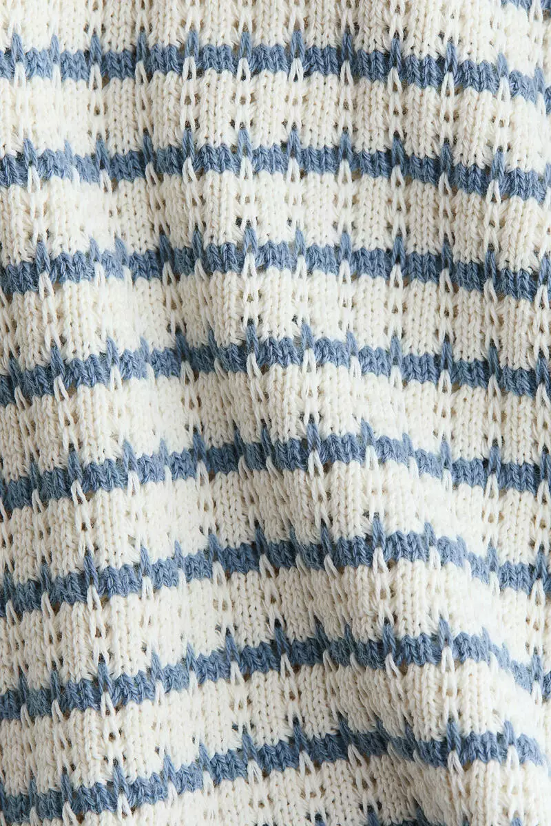 2-piece hole-knit cotton set