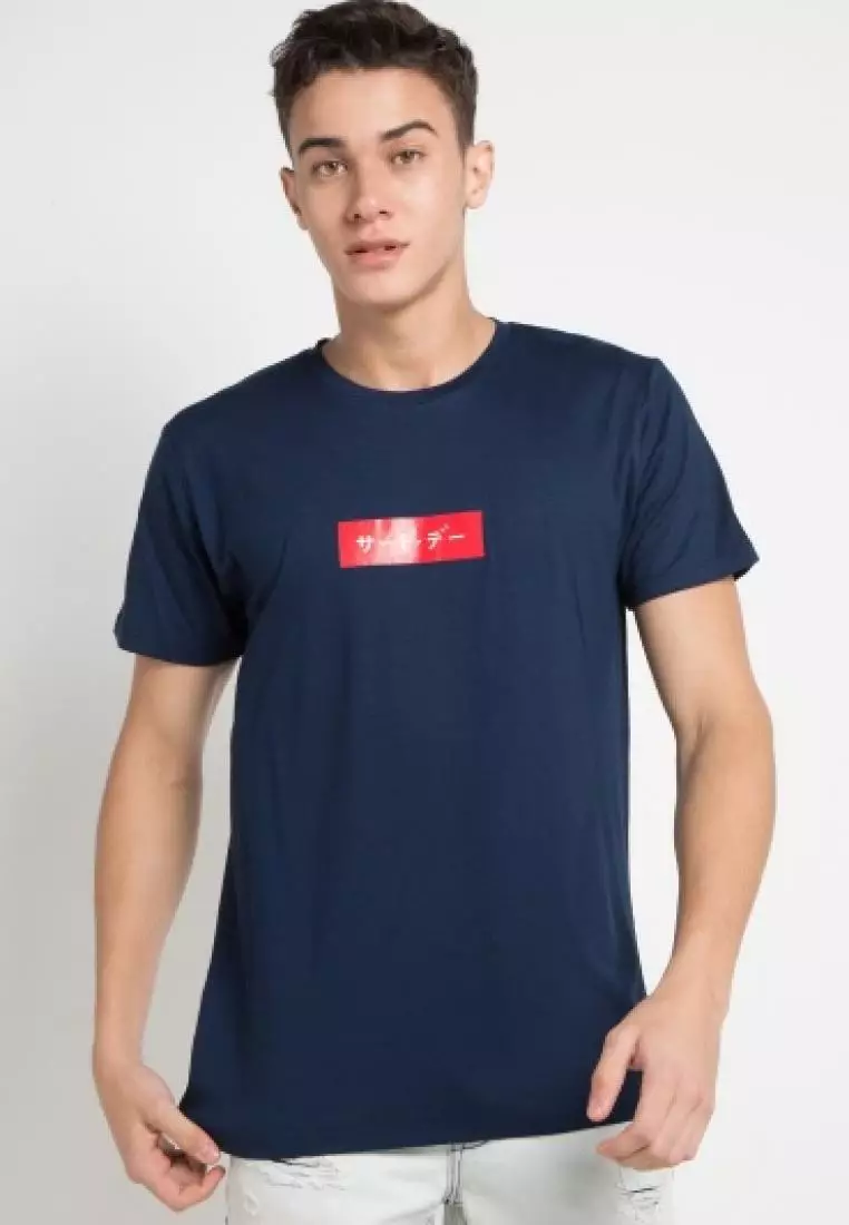 MTC06Z s-s Men Katakana Supr Box Kaos Pria