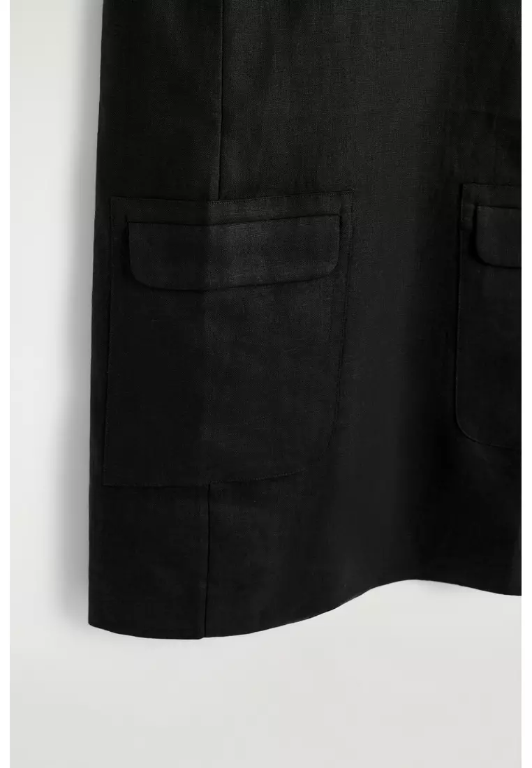 LINEN MINI SHIFT DRESS