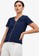 ZALORA WORK navy Contrast Piping Bar Detail Top 3F8B4AAA21FC86GS_1
