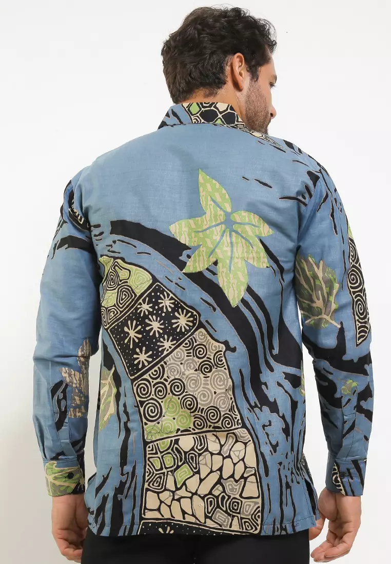 Chava Kemeja Batik Premium Pria Casual Modern Lengan Panjang