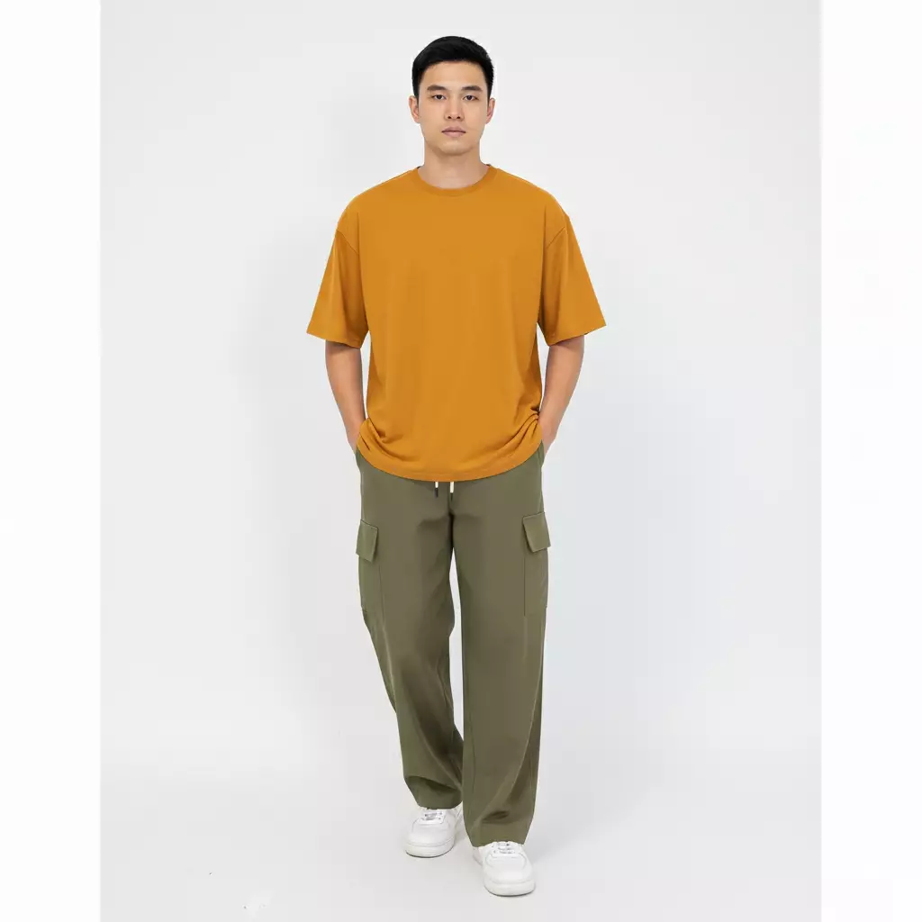 Rey Track Pants [ARMY] Celana Panjang Kargo Pria Size L-XL Nylon