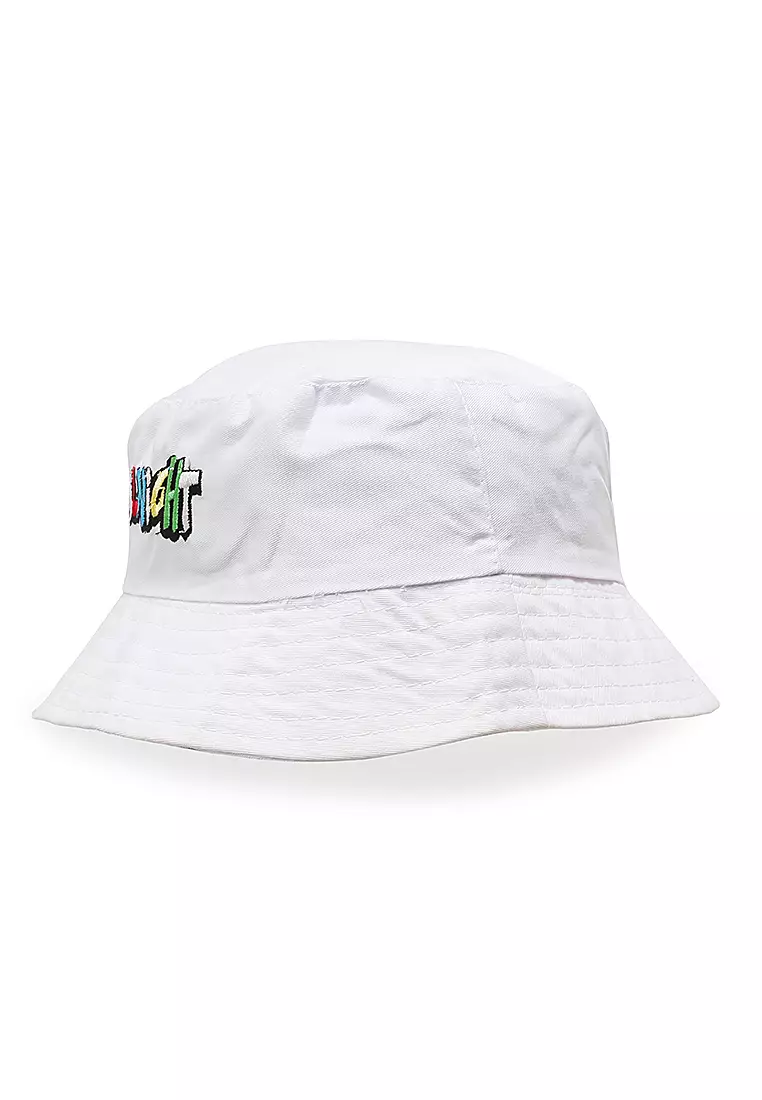 Zorke Bucket Hat Pria Casual Stylish Motive All Night Comfortable Material Drill ORIGINAL - White