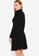 ck Calvin Klein black Ribbed Cotton With Fluid Crepe Dress 1755EAA9428012GS_2