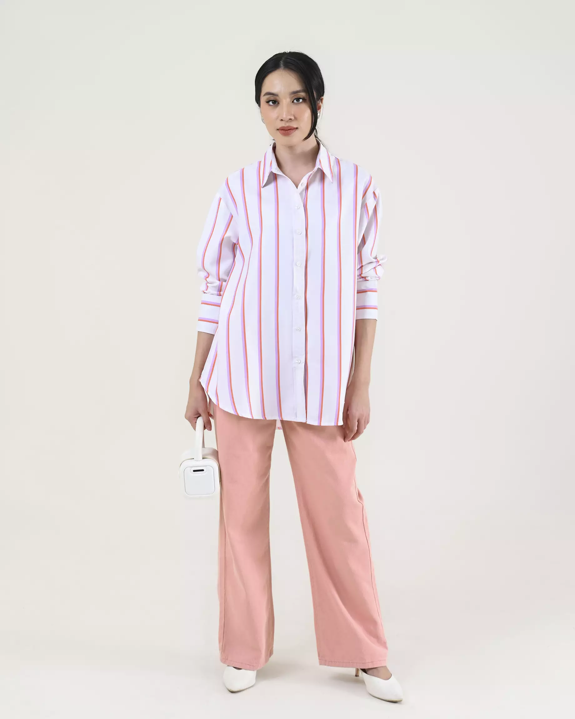 Geulis.id PIPER SHIRT - Stripesorange