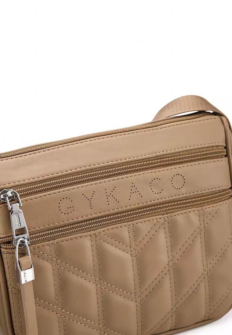 GYKACO FUMIKO Khaki - Tas Wanita Sling Bag - Fashion Top Handle Bag (Import)