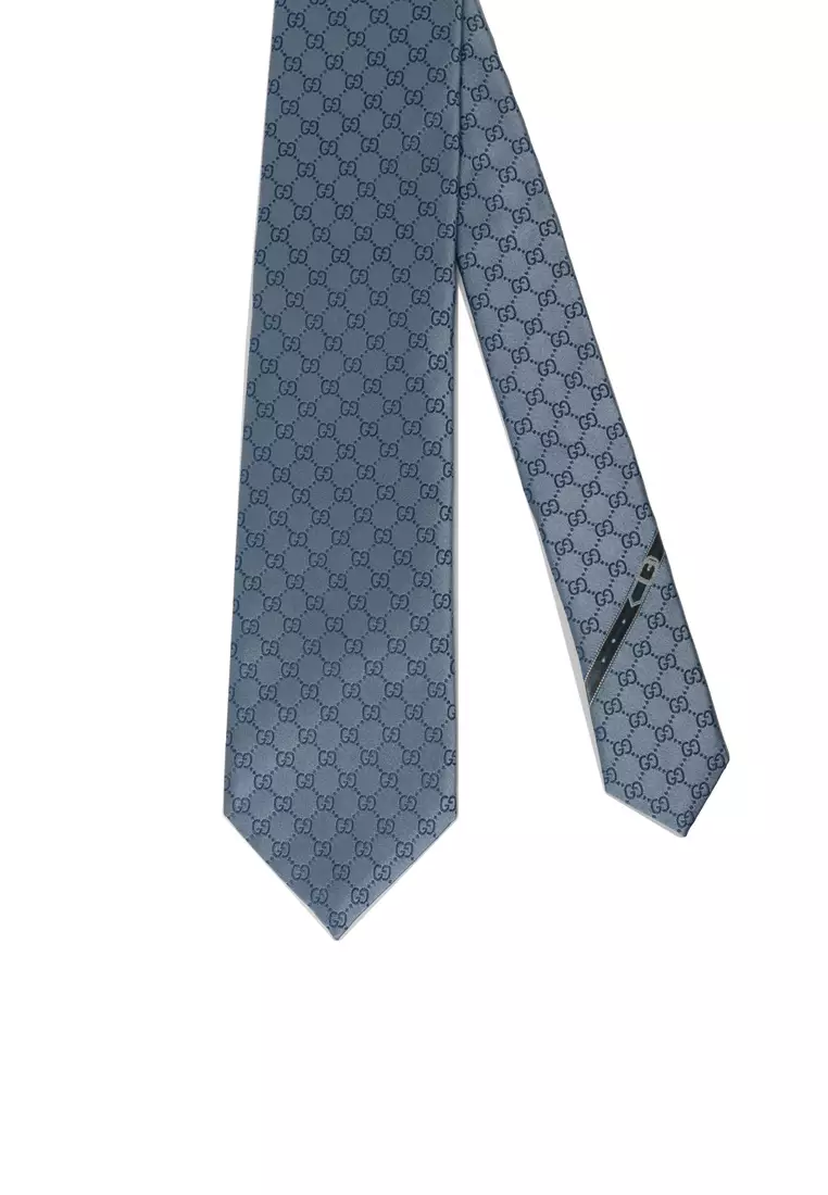 Gg Pattern Silk Tie