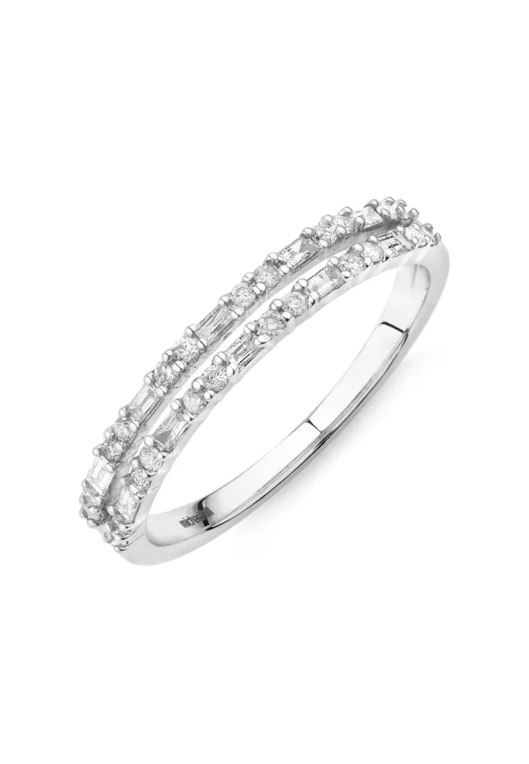 White gold and hot sale diamond band