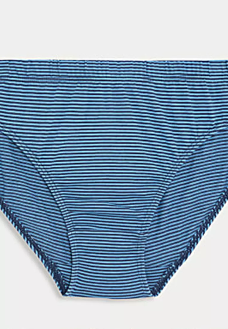 10pk Pure Cotton Striped Briefs