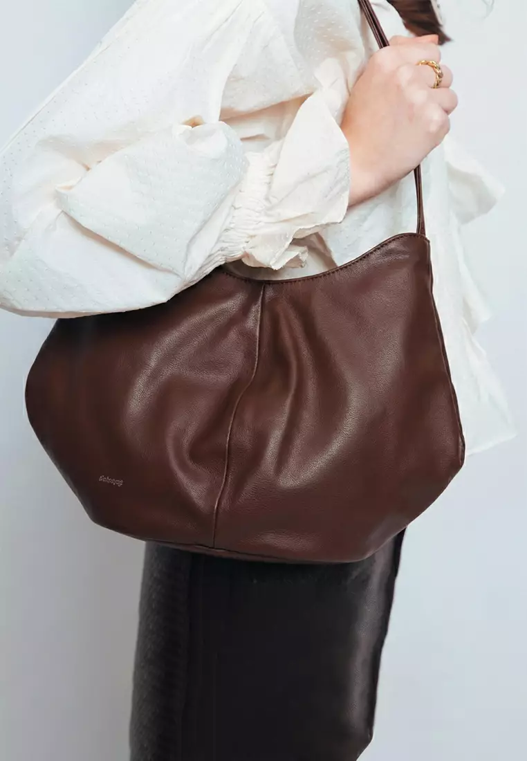 Balloon Hobo Bag - Dark Caramel