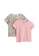 H&M pink and multi and beige 2-Pack Cotton Jersey Tops 2192DKA12F8EE2GS_1