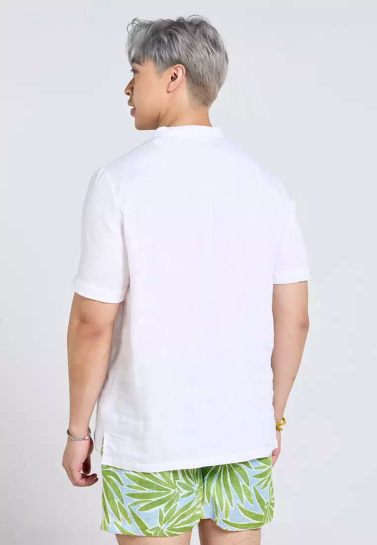 Men’s Short-Sleeve Linen Shirt