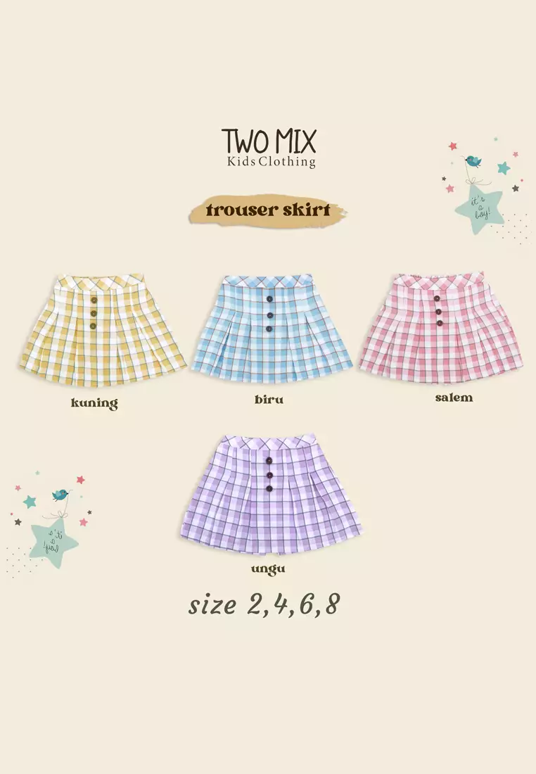 TWO MIX - Rok Celana Anak Perempuan Bahan Katun 1-12 Tahun 4312
