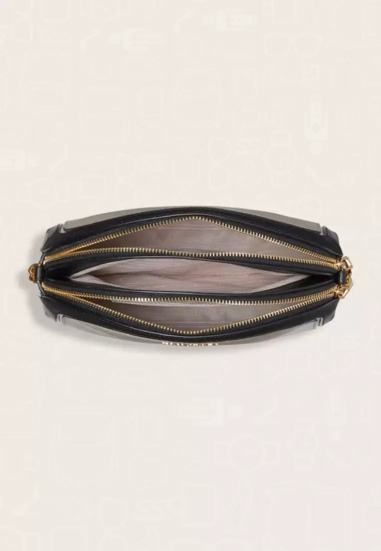 Kate Spade Morgan Colorblocked Double-Zip Dome Crossbody Earthenware Black Multi