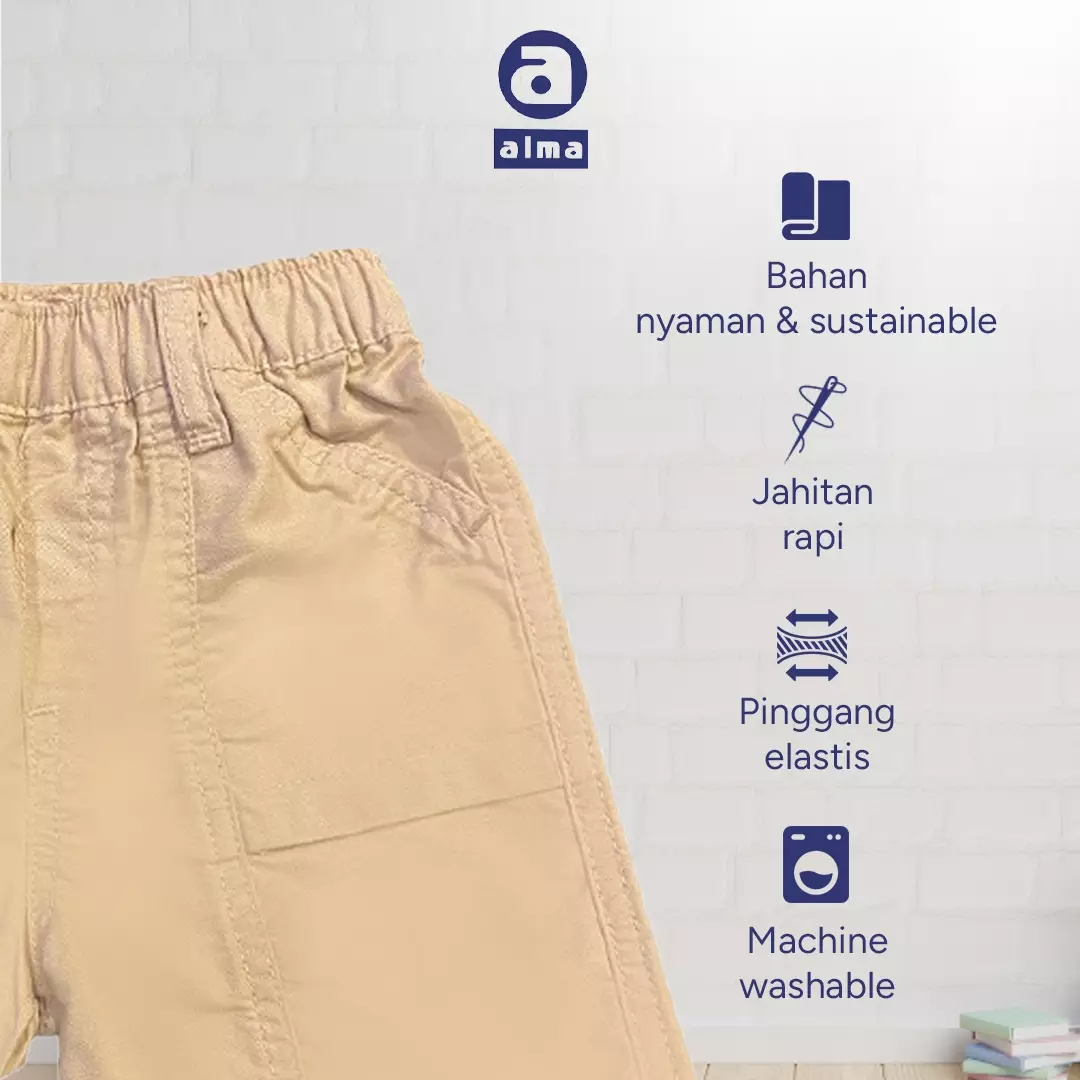 Alma Kids & Baby Shorts Celana pendek warna beige/coklat muda