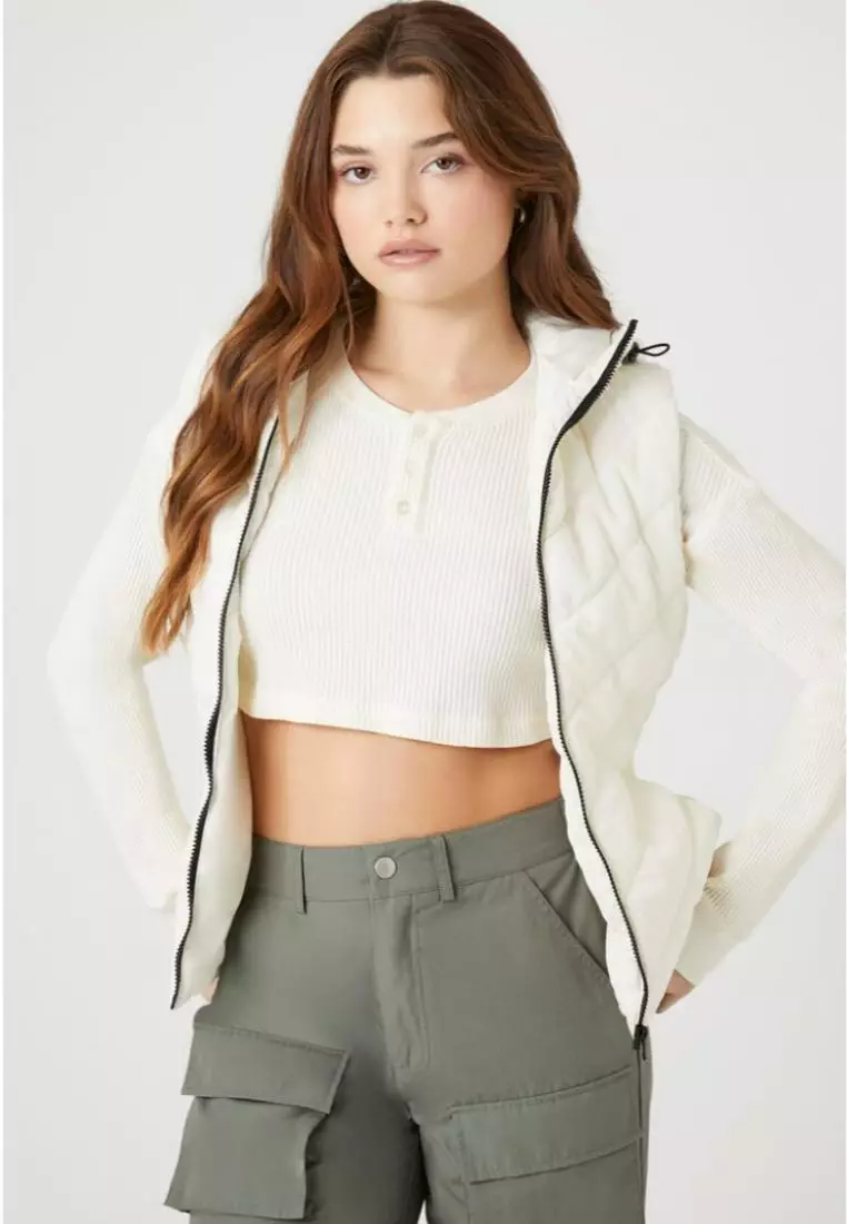 Hooded Quilted Puffer Vest