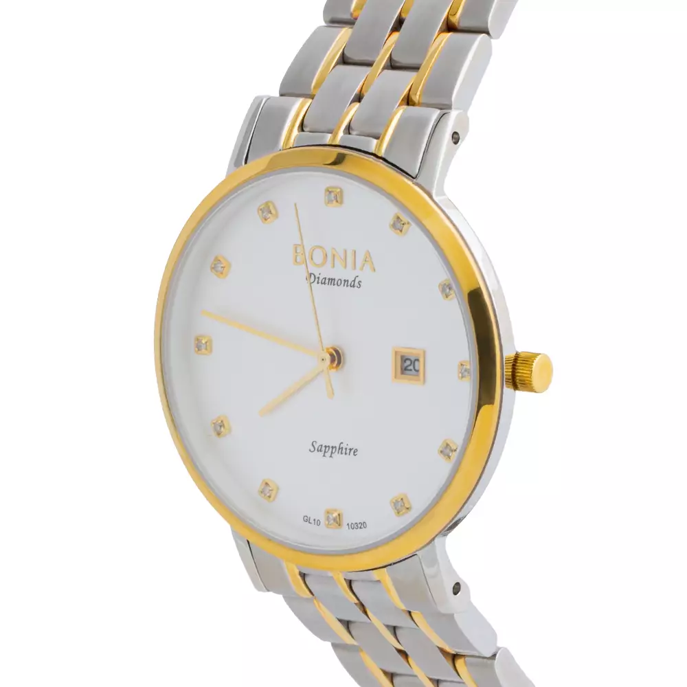 Bonia B10320-2117 Jam Tangan Analog White Dial Stainless Steel