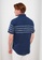 LC Waikiki blue Regular Fit Short Sleeve Striped Men's Shirt 7CE3BAAD7938E9GS_5