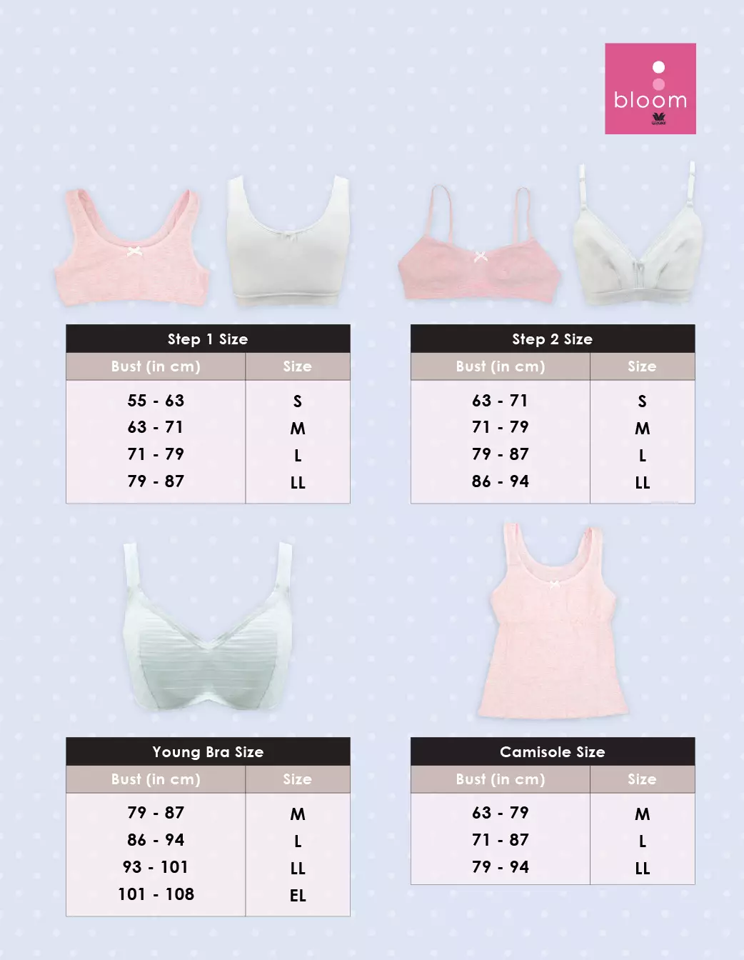 Wacoal Bloom Pre Basic Junior Bra PB 3536 - Step 1