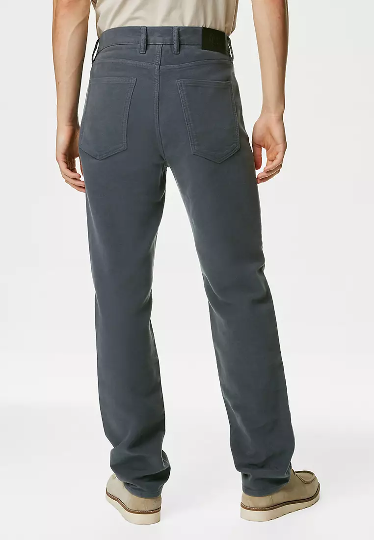 Regular Fit Moleskin Trousers