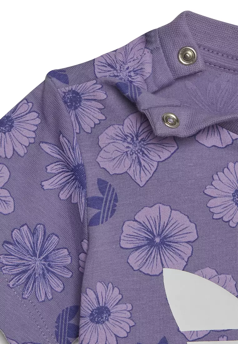 Adidas floral short set sale