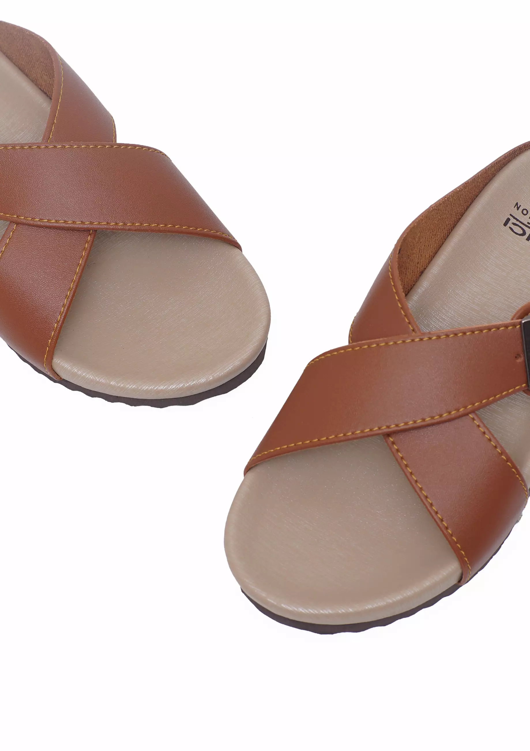 VIVI NICI - Kaiya Sandal Wanita Teplek L.Brown