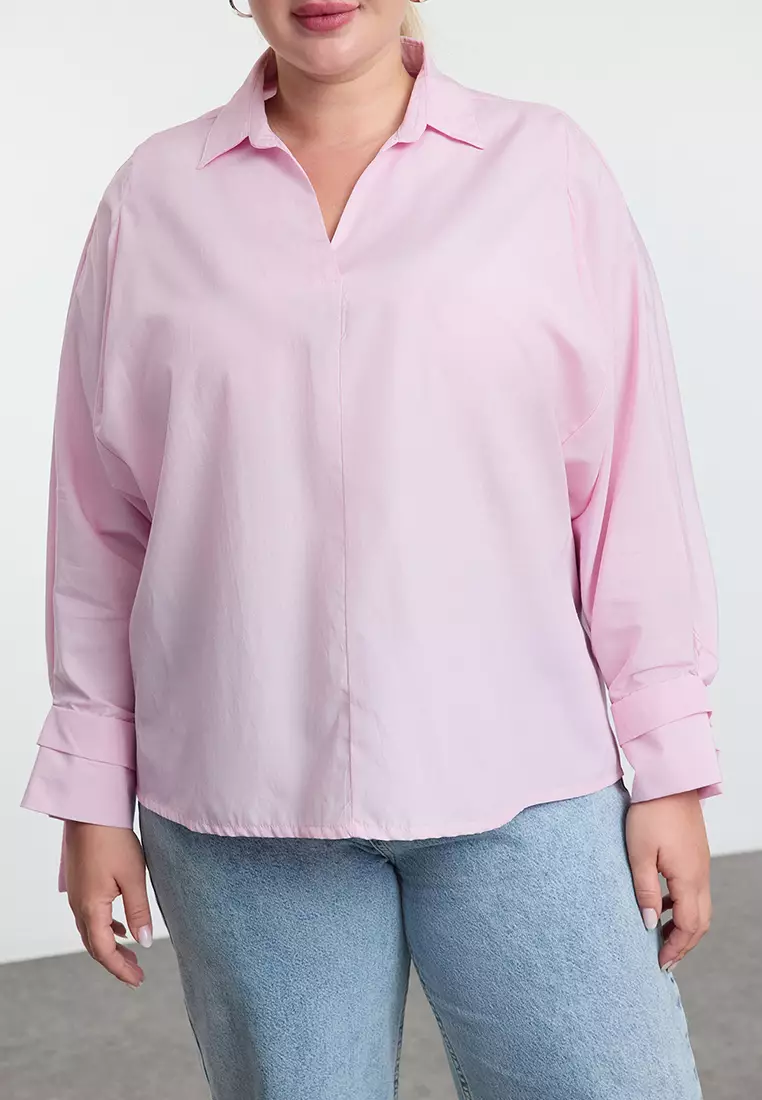 Plus Size Gathered Back Blouse
