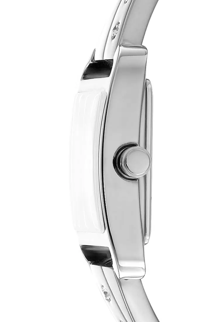 DKNY City Bangle Silver Stainless Steel Analog Quartz Watch For Women DK1L005M0015