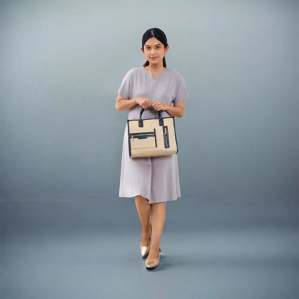 [THYS] THYS SHOPPPER TAS TANGAN WOVEN MEDIUM - HITAM