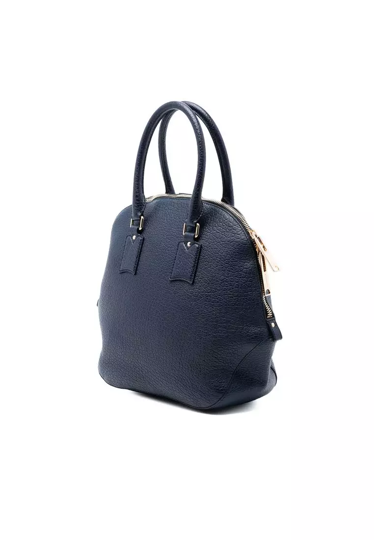 Pre-Loved Burberry Large Grained Calfskin Heritage Orchard Bowling Bag