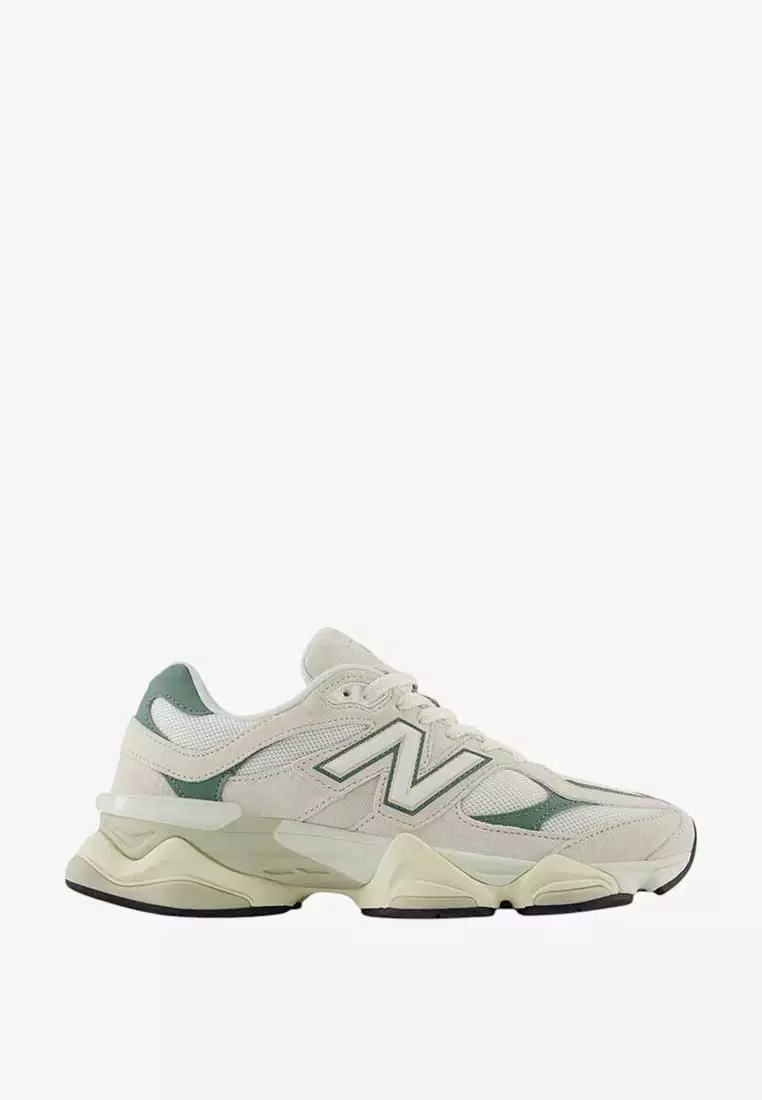 Discount on New Balance  shoes - SKU: 9060 Unisex Sneakers Shoes - White/Green