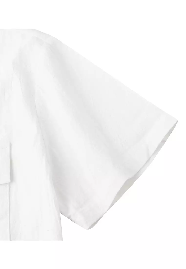 Loose Square-neck Linen Shirt YL-SKD01