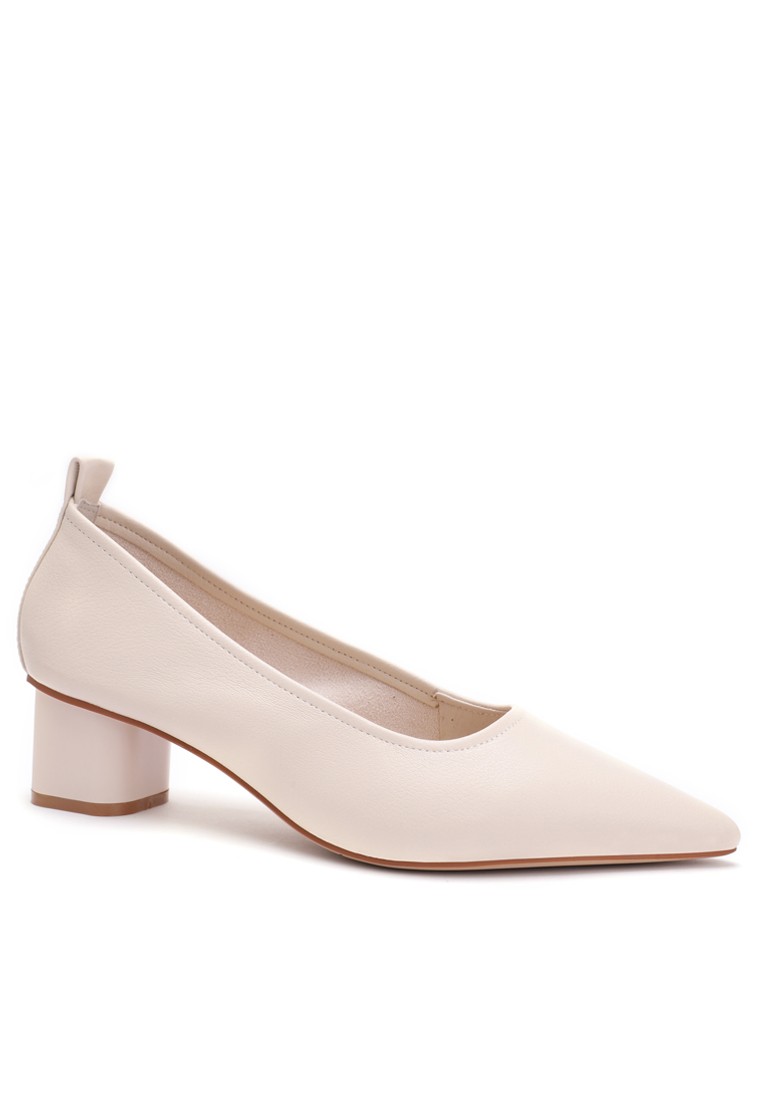 Soft Synthetic Leather Round Pumps 2049-8