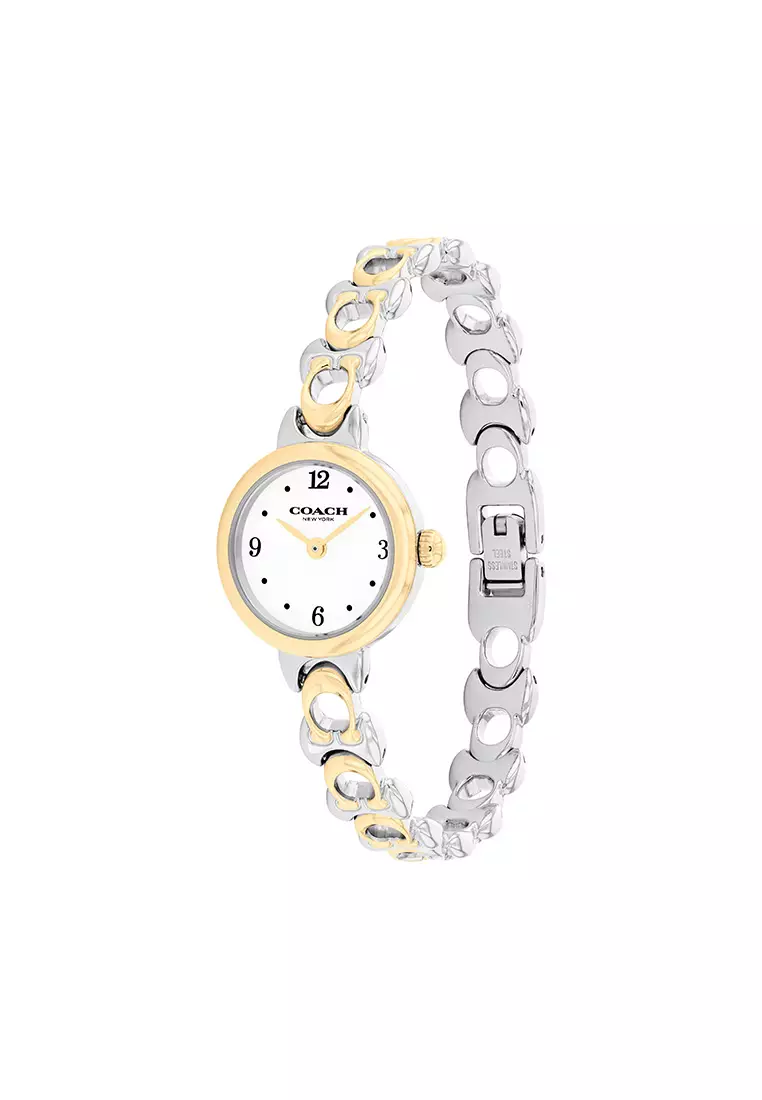 IRIS Women's Watch STAINLESS STEEL & IONIC PLATED THIN GOLD STEEL Strap - White Dial 14504653