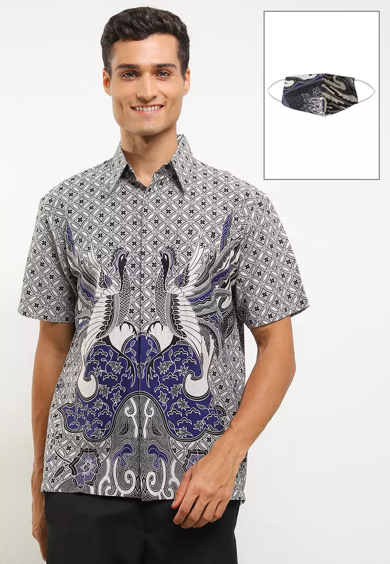 Bruce Shirt Kemeja Batik Katun Lengan Pendek