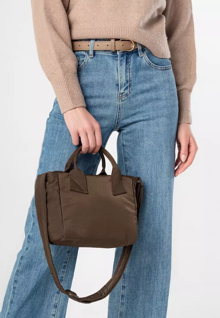 Poofah Mini Tote Bag - Dark Oak