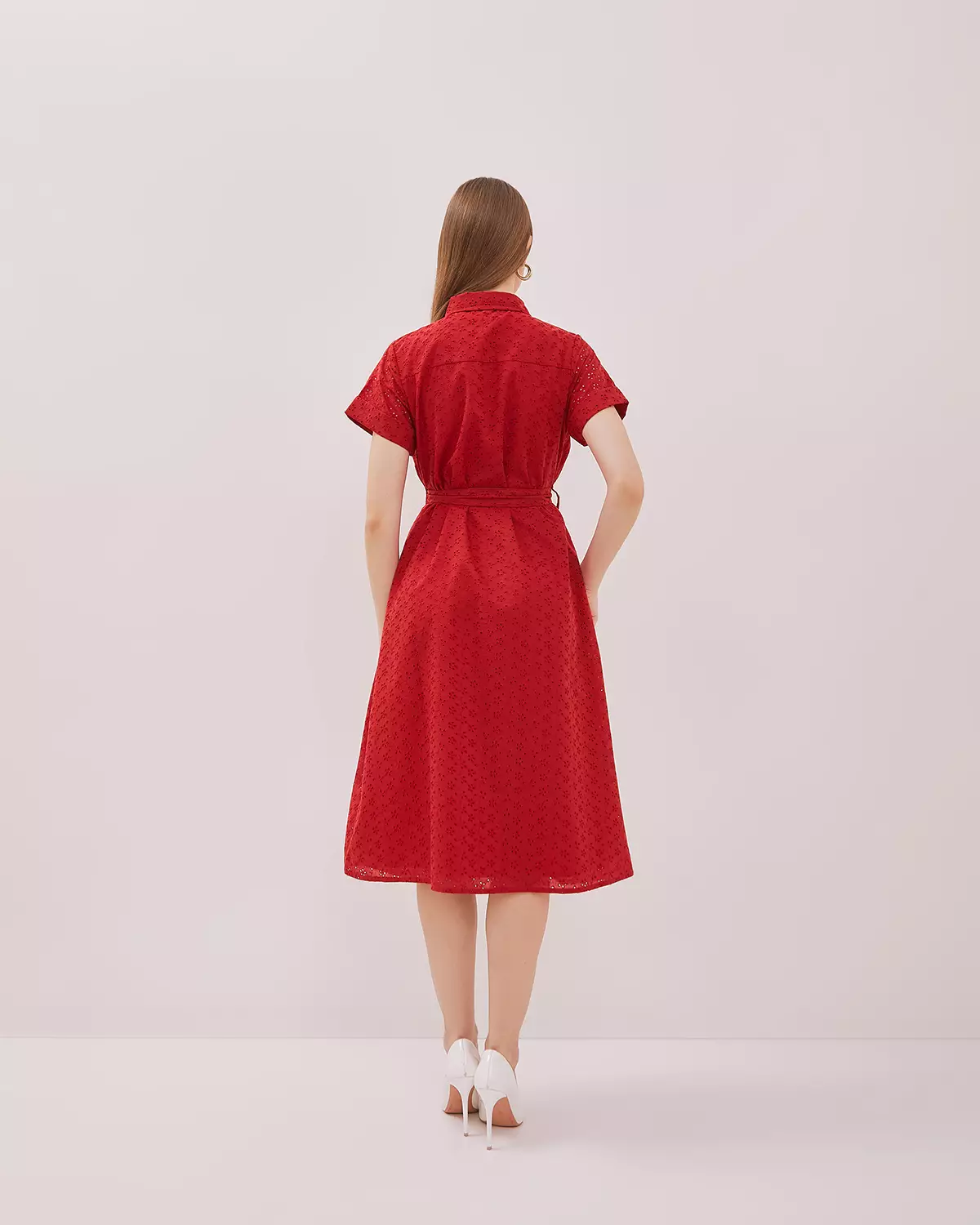 WOMEN'S RED MIDI DRESS