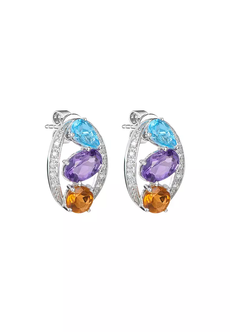 HABIB Kaleidoscopic Gemstone Diamond Earrings