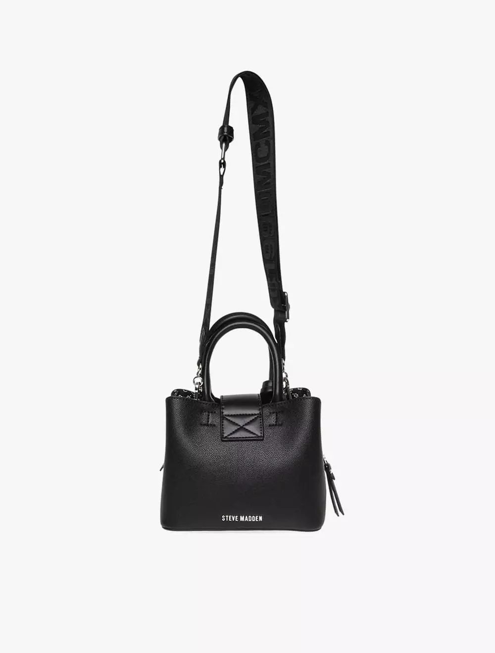 Steve Madden BTENOR-B Women's Tote Bag - Black/Silver