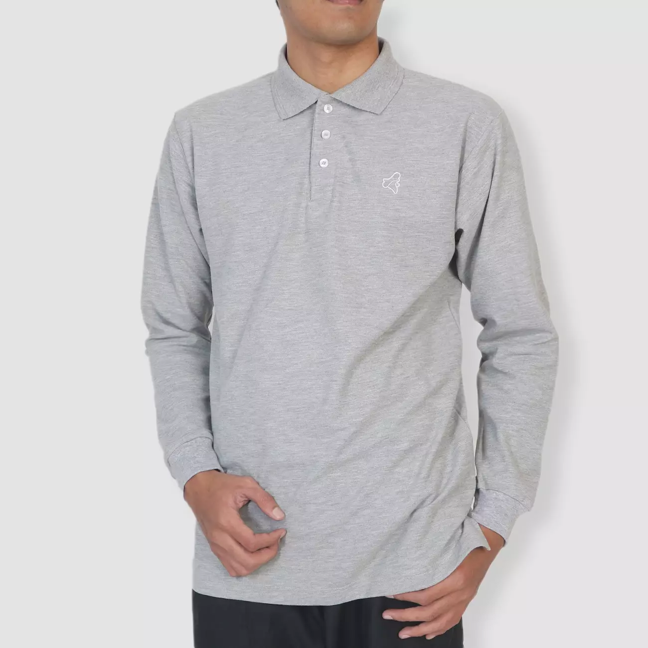 BRODO - Broshirt Polo Longsleeve Misty Grey