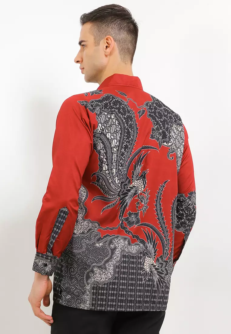 Rahwana Kemeja Batik Exclusive Premium Pria Casual Modern Lengan Panjang