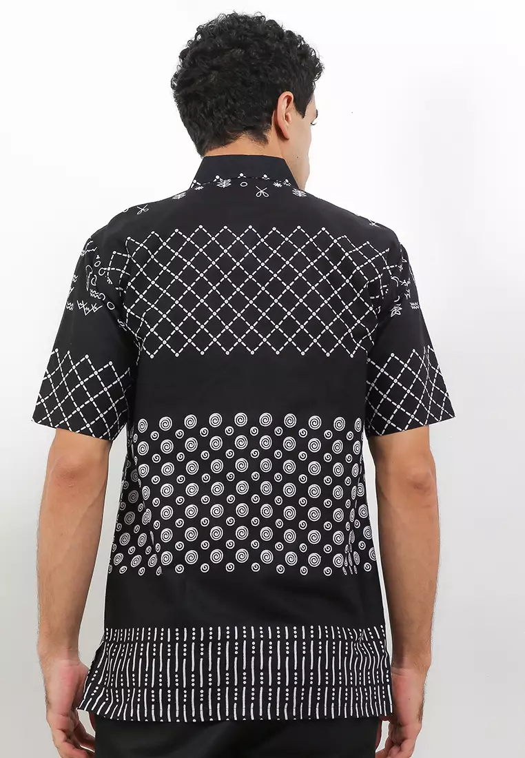 Nismara Kemeja Batik Exclusive Premium Pria Casual Modern Lengan Pendek