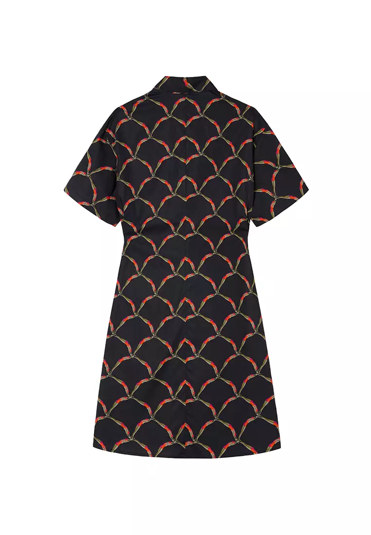 X型寬鬆前衛極簡通勤短袖連衣裙