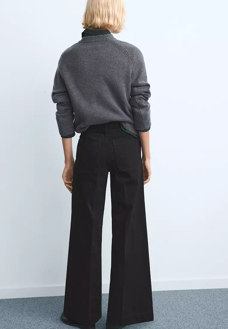 Wide-Leg Jeans With Pockets