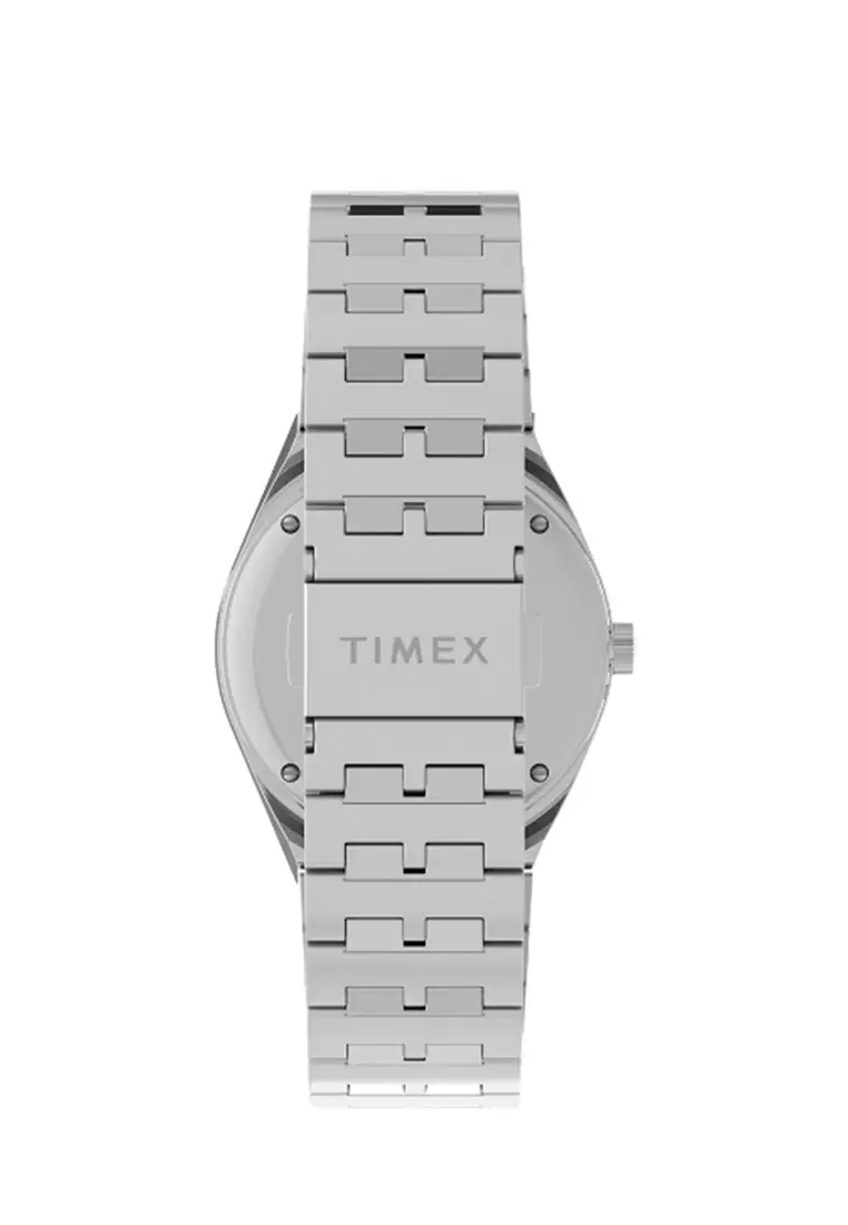 Buy Timex Timex Q Timex Gmt Silver Stainless Steel Analog Quartz Watch