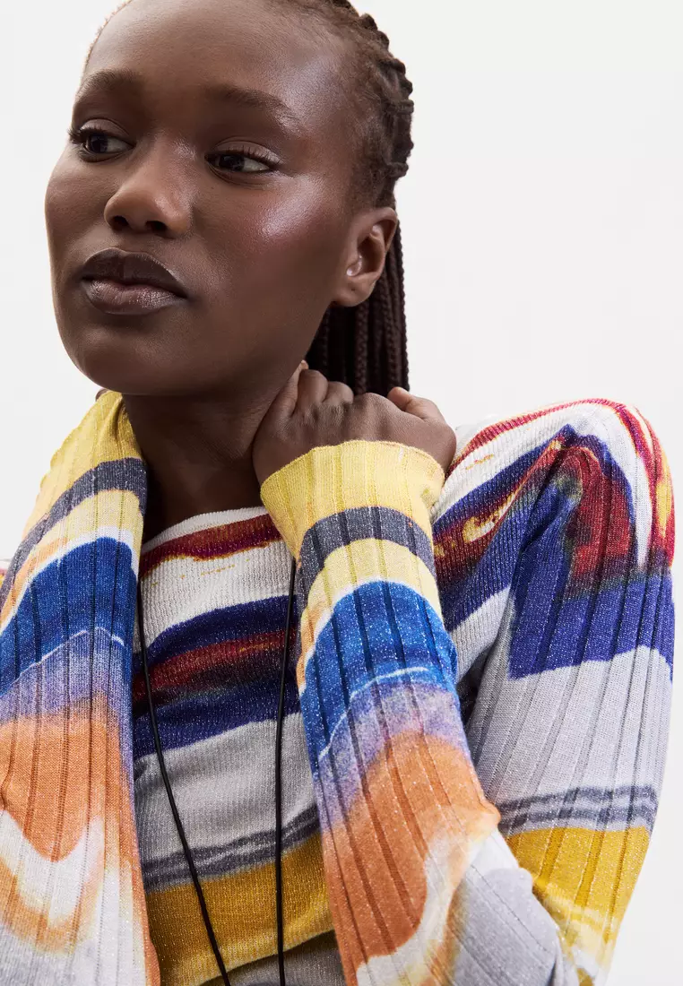 Printed Knit Sweater