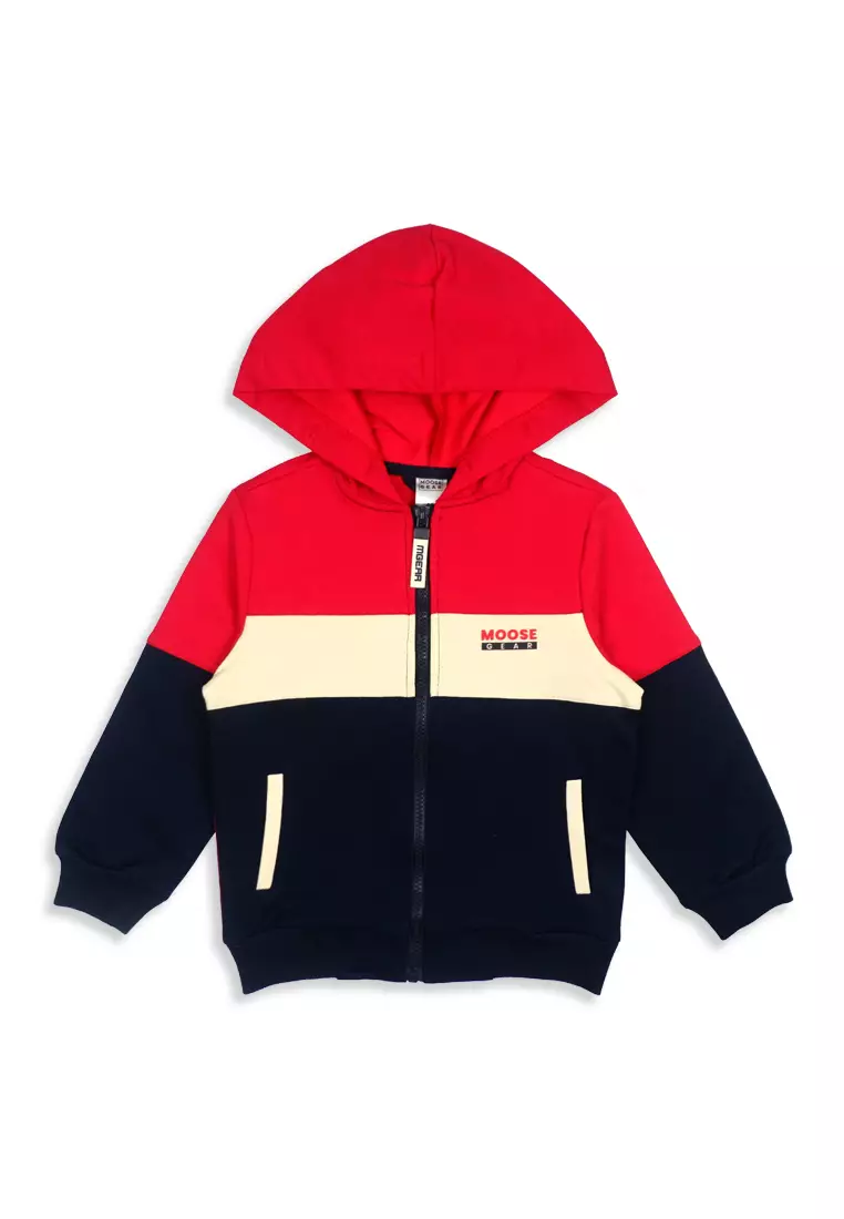 Boys Jacket With Hood And Print Details