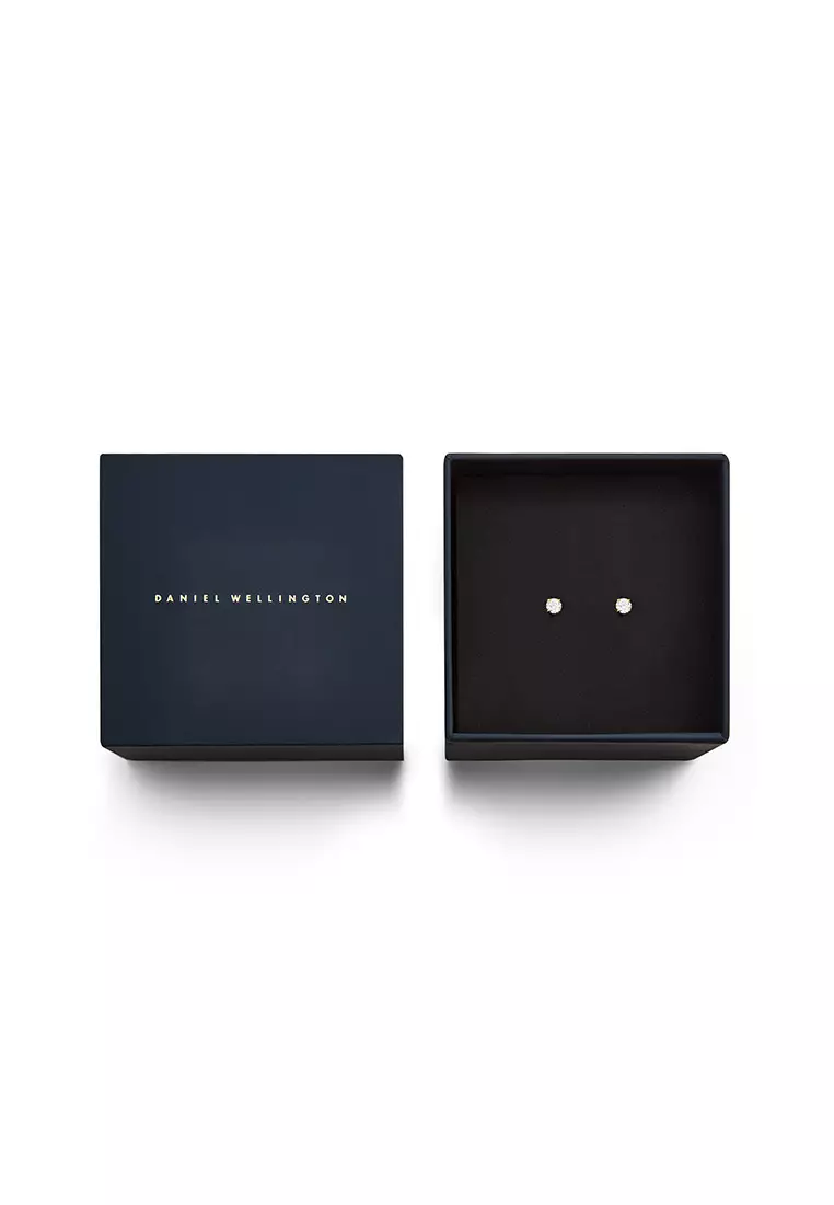 Mirelle Solitaire Stud Earring Gold - Unisex Earrings for women and men stainless steel crystal Earrings DW Official Authentic Original perempuan lelaki DW