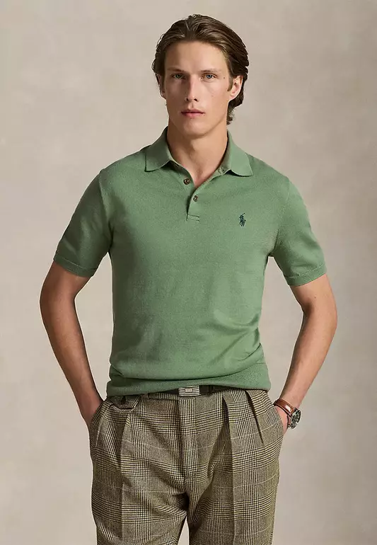 Cotton Polo-Collar Sweater